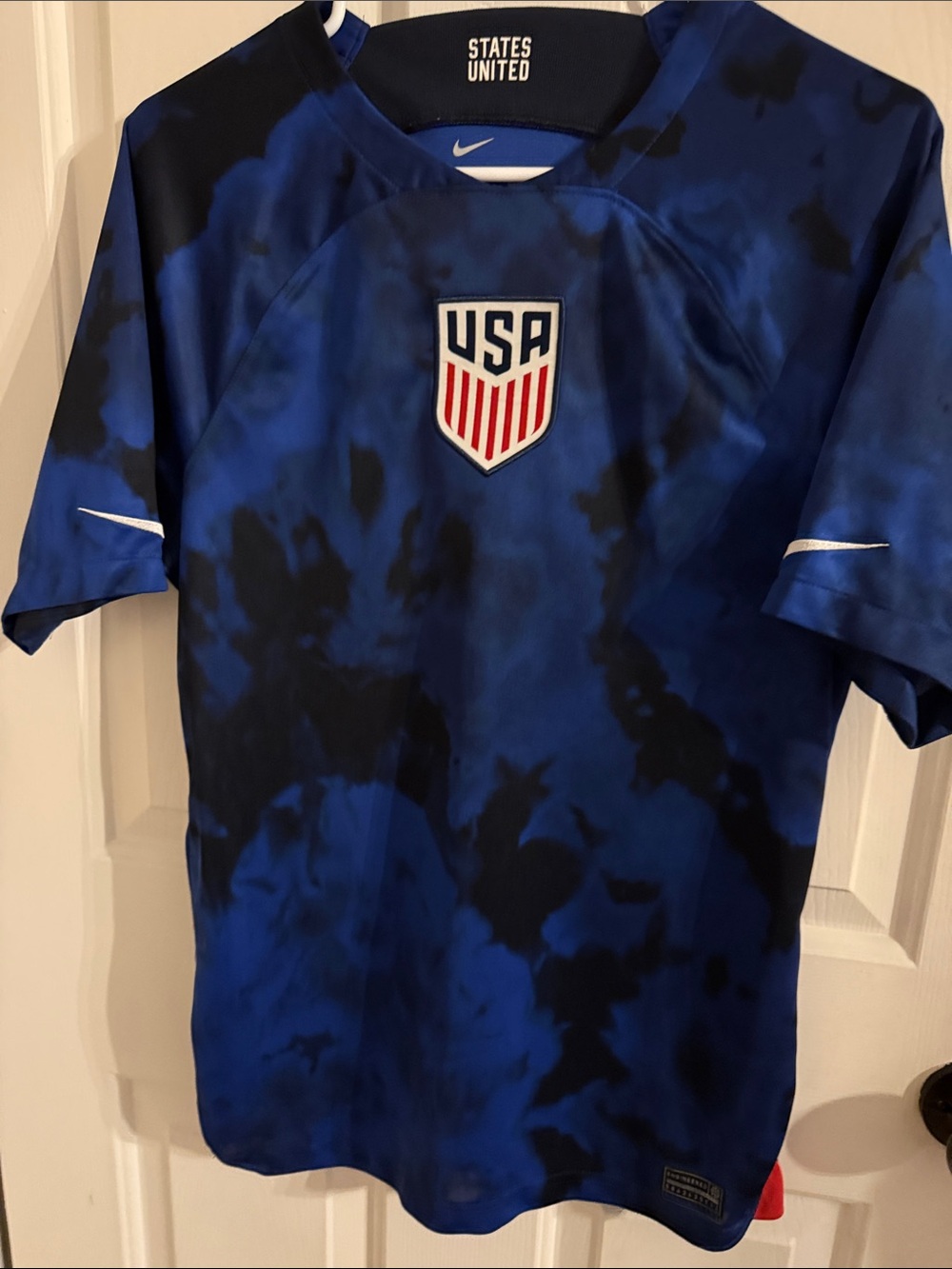 Nike Kids Youth Short Sleeve USA Soccer Tee in Blue and Black S